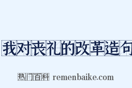 我对丧礼的改革造句是什么意思的图片